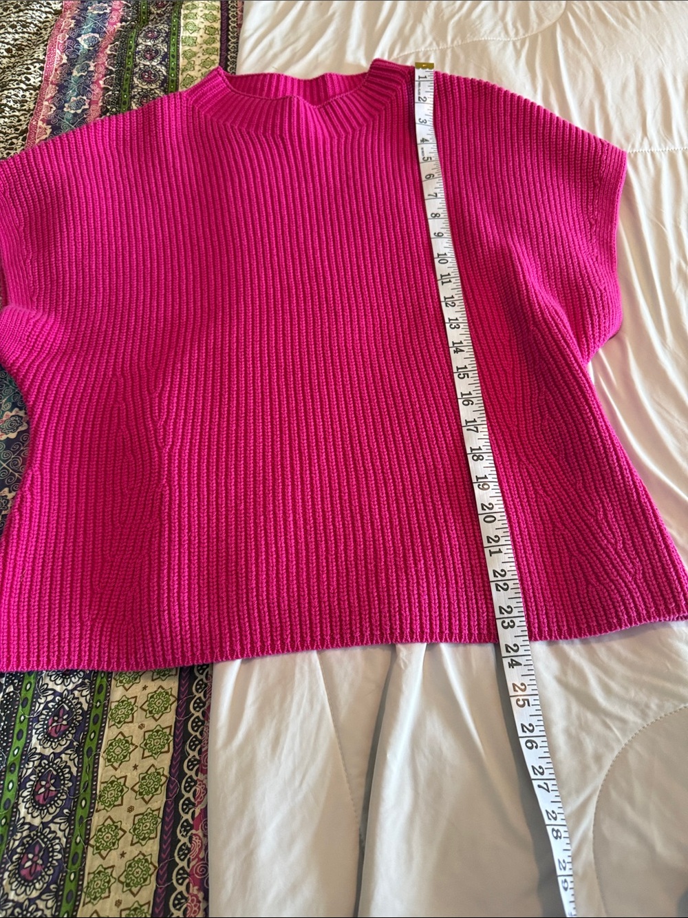 Banana Republic Bright Fuchsia Knit Short-Sleeve Sweater - Picture 7 of 9